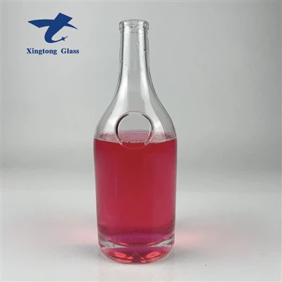 Round Long Neck Wishkey Glass Bottles