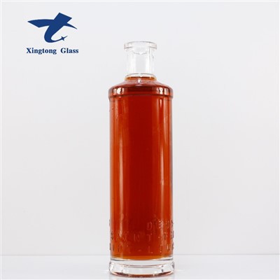 High Quality 750ml Glass Bottle Vodka Whisky Brandy Gin Tequila Liquor Bottle Custom Empty Glass Water Bottle