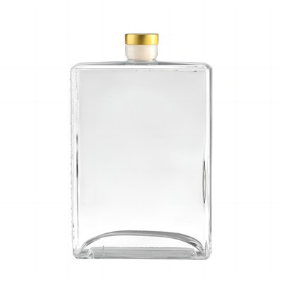 Square Alcohol Glass Bottle